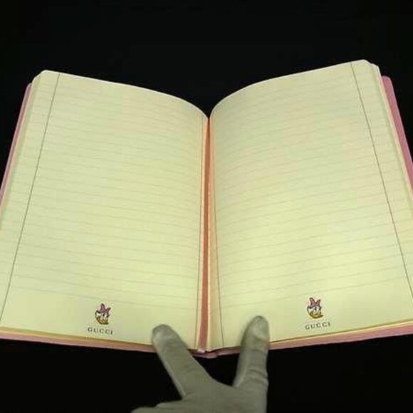Gucci Disney Collaboration Daisy GG Pattern Leather Notebook Brown - Picture 3 of 4